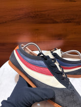 Gucci GG Monogram Canvas & Leather Low-Top Sneakers