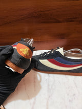 Gucci GG Monogram Canvas & Leather Low-Top Sneakers
