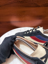 Gucci GG Monogram Canvas & Leather Low-Top Sneakers