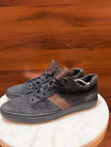 Tod's Suede & Leather Band Low-Top Sneakers