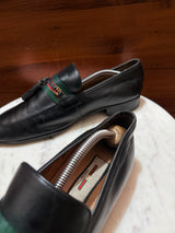 Gucci Web Tassel Leather Loafers
