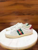 Gucci Ace Embroidered Bee Leather Sneakers