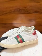 Gucci Ace Embroidered Bee Leather Sneakers