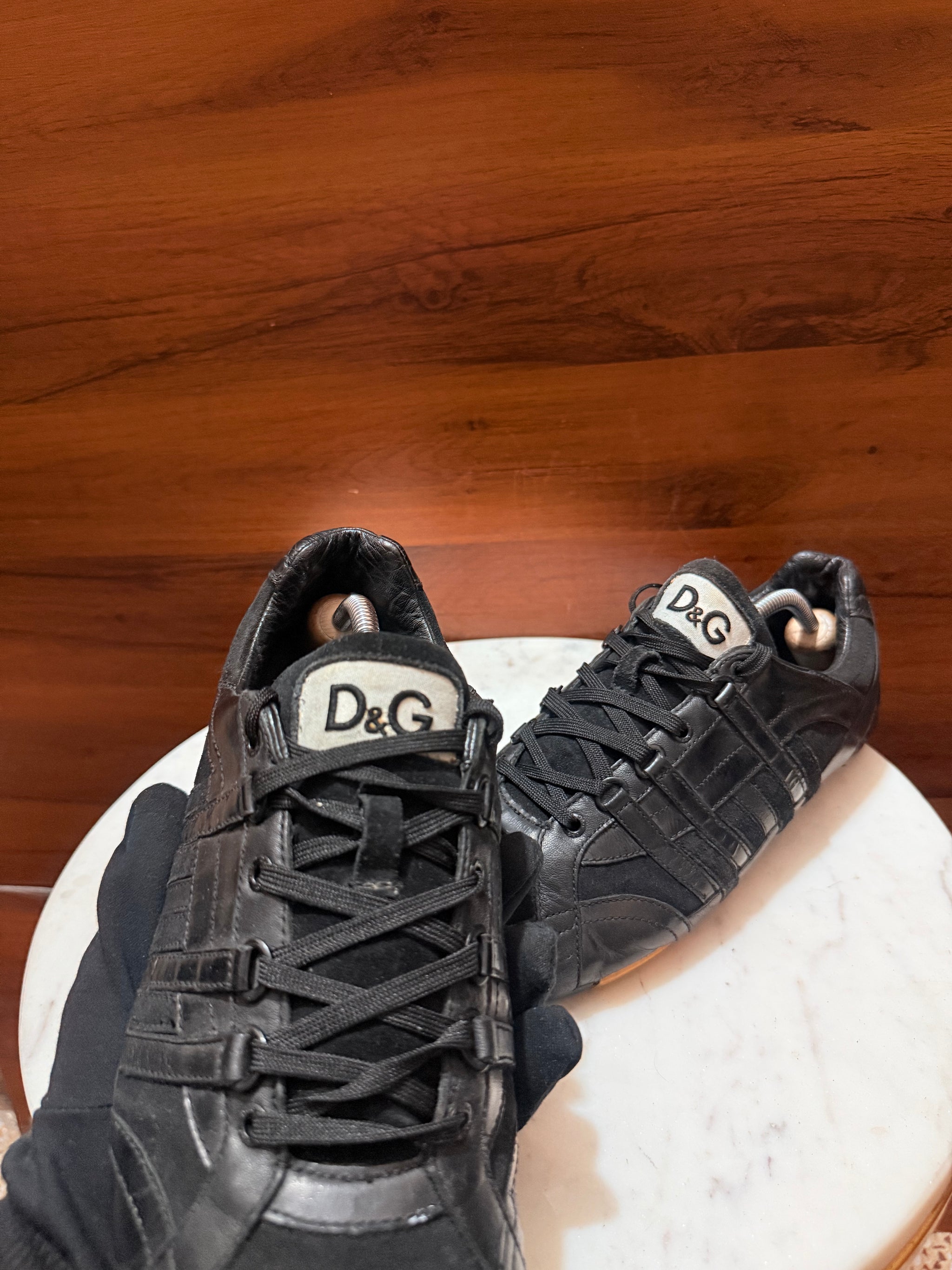 D&G Dolce & Gabbana Low-Top Leather & Suede Sneakers
