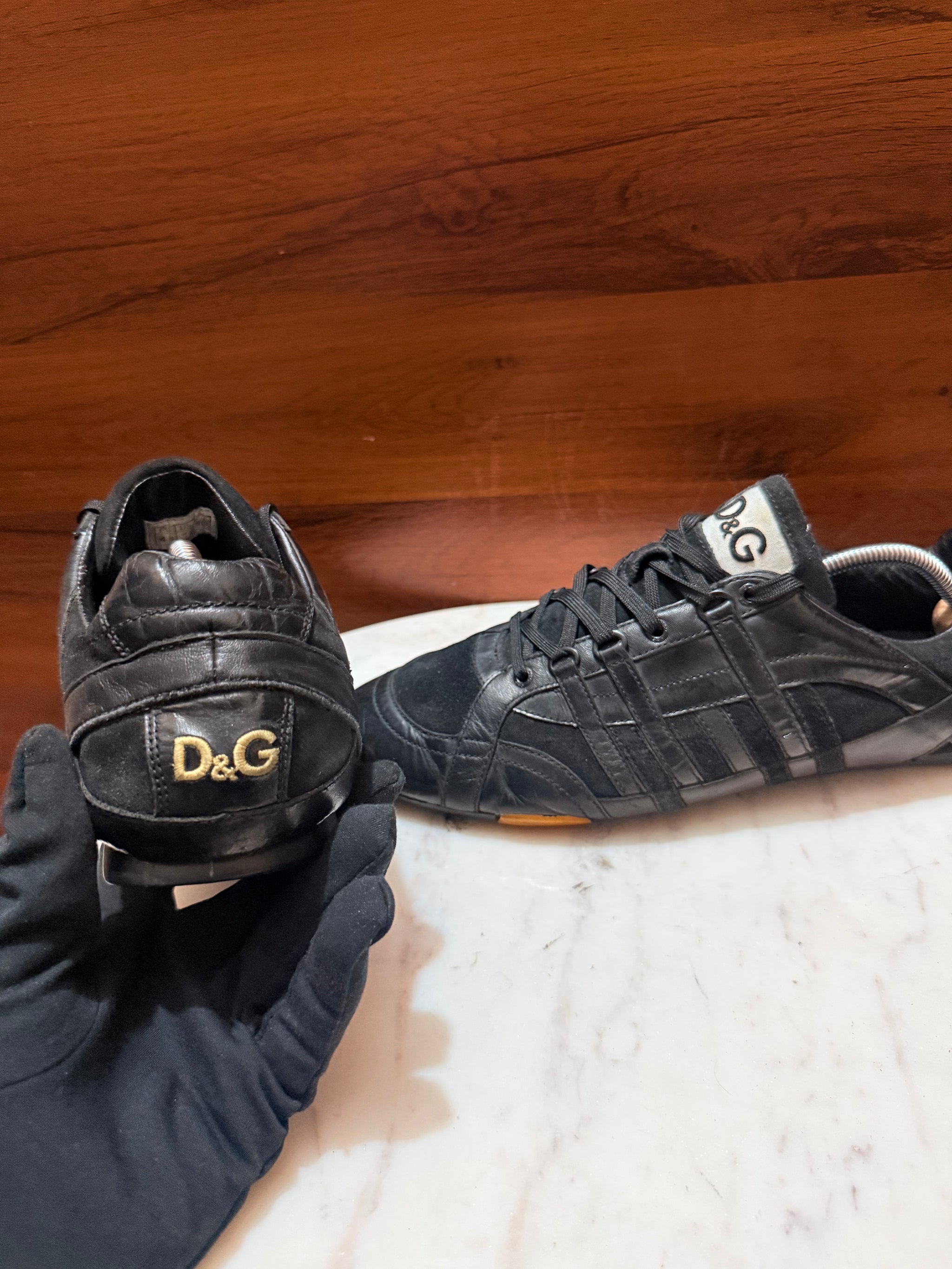D&G Dolce & Gabbana Low-Top Leather & Suede Sneakers