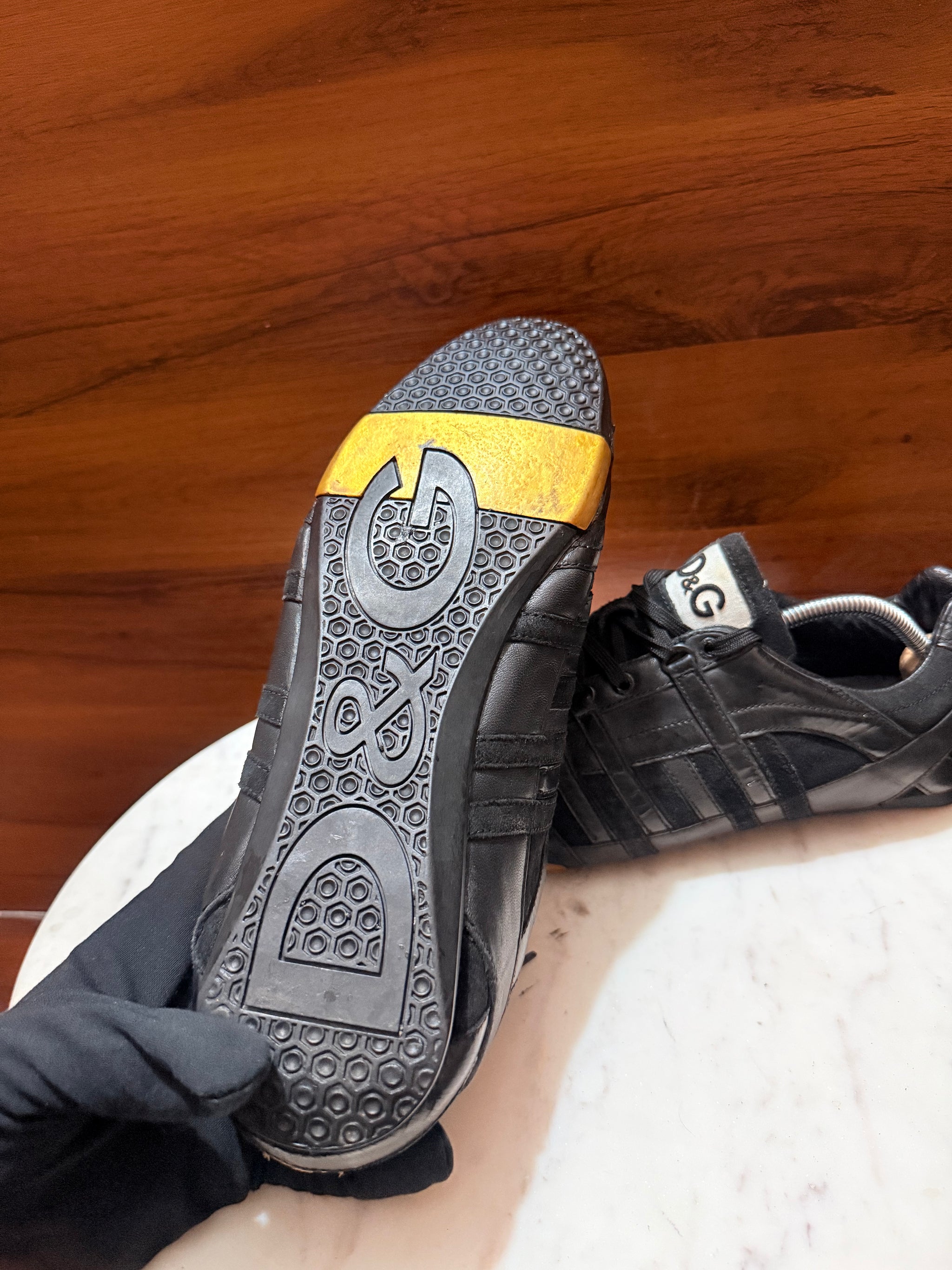 D&G Dolce & Gabbana Low-Top Leather & Suede Sneakers
