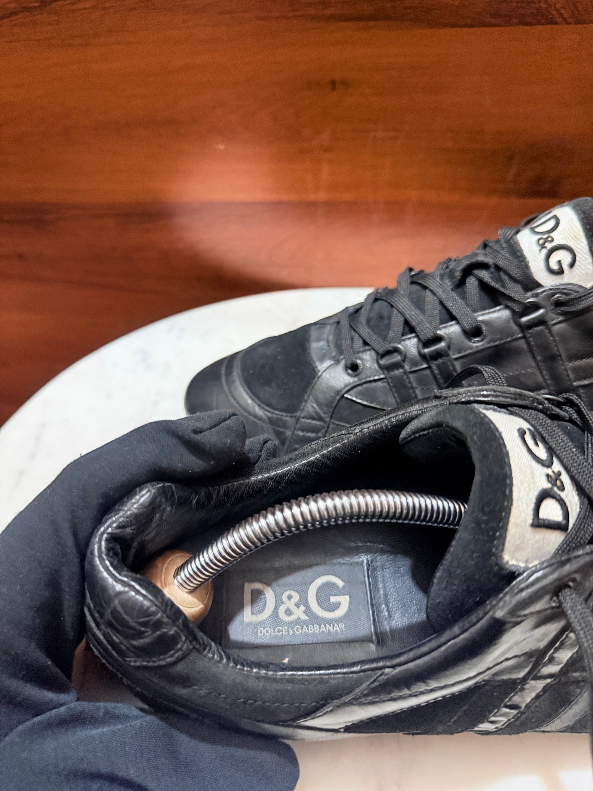 D&G Dolce & Gabbana Low-Top Leather & Suede Sneakers