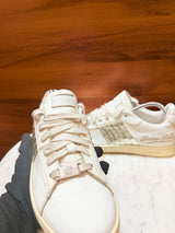 Philipp Plein Metallic Side-Striped Leather Sneakers