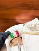 Philipp Plein Metallic Side-Striped Leather Sneakers