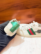 Gucci Ace Embellished Arrow Leather Sneakers