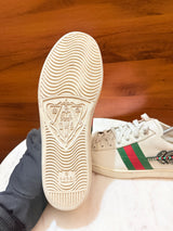Gucci Ace Embellished Arrow Leather Sneakers