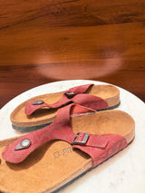 Birkenstock Gizeh Metallic Snake Pattern Sandals