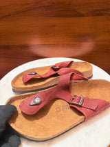 Birkenstock Gizeh Metallic Snake Pattern Sandals