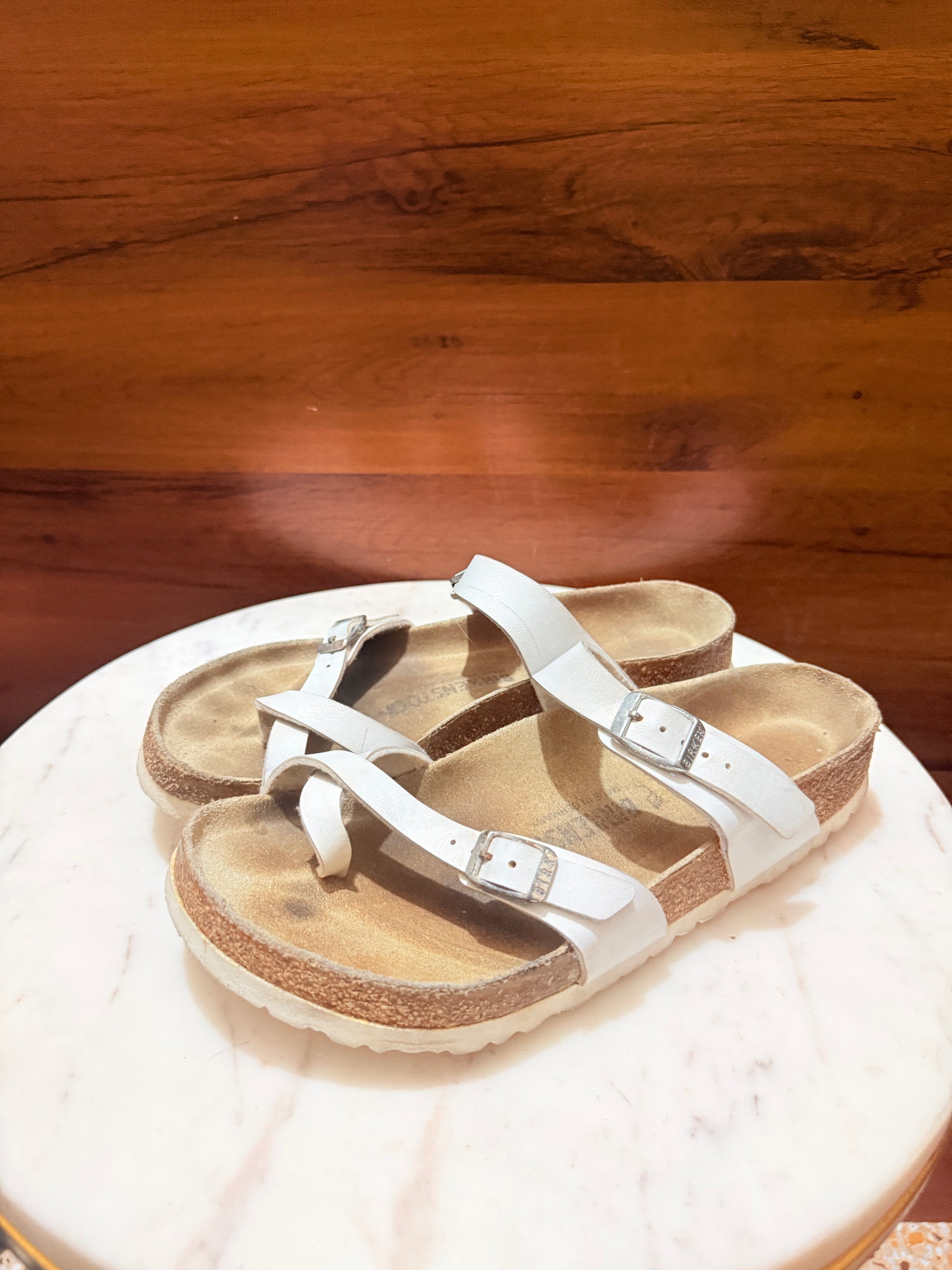 Birkenstock Mayari Birko-Flor White Sandals