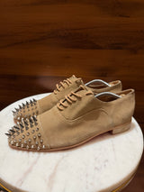 Christian Louboutin Spiky Cap Toe Suede Oxfords