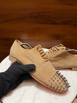 Christian Louboutin Spiky Cap Toe Suede Oxfords