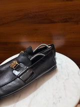 Versace Medusa Plaque Leather Loafers