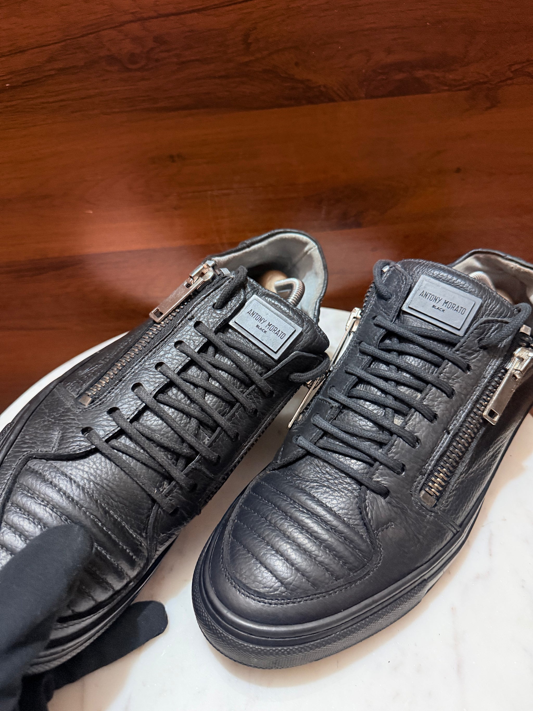 Antony Morato Side-Zip Leather Sneakers