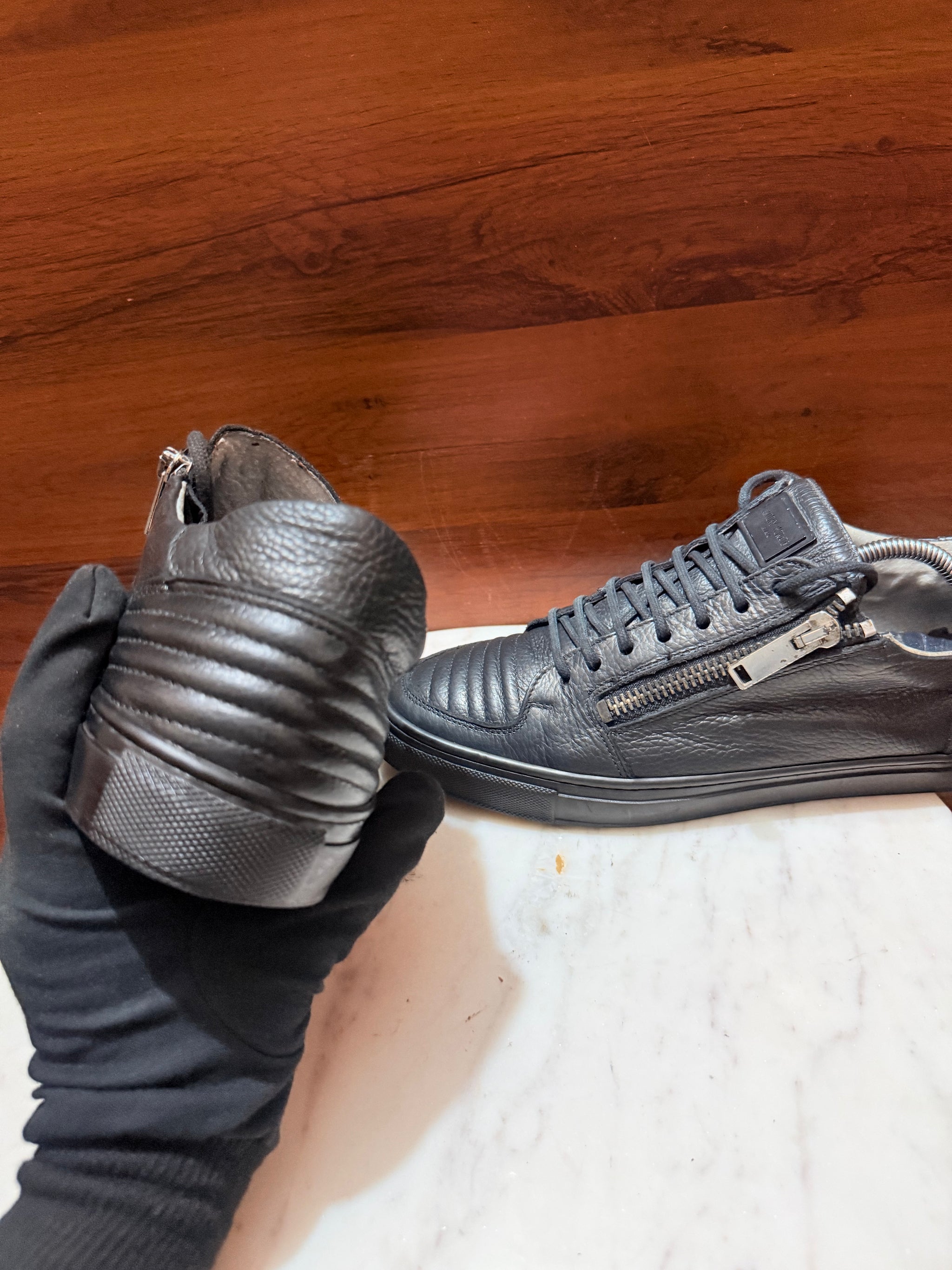 Antony Morato Side-Zip Leather Sneakers