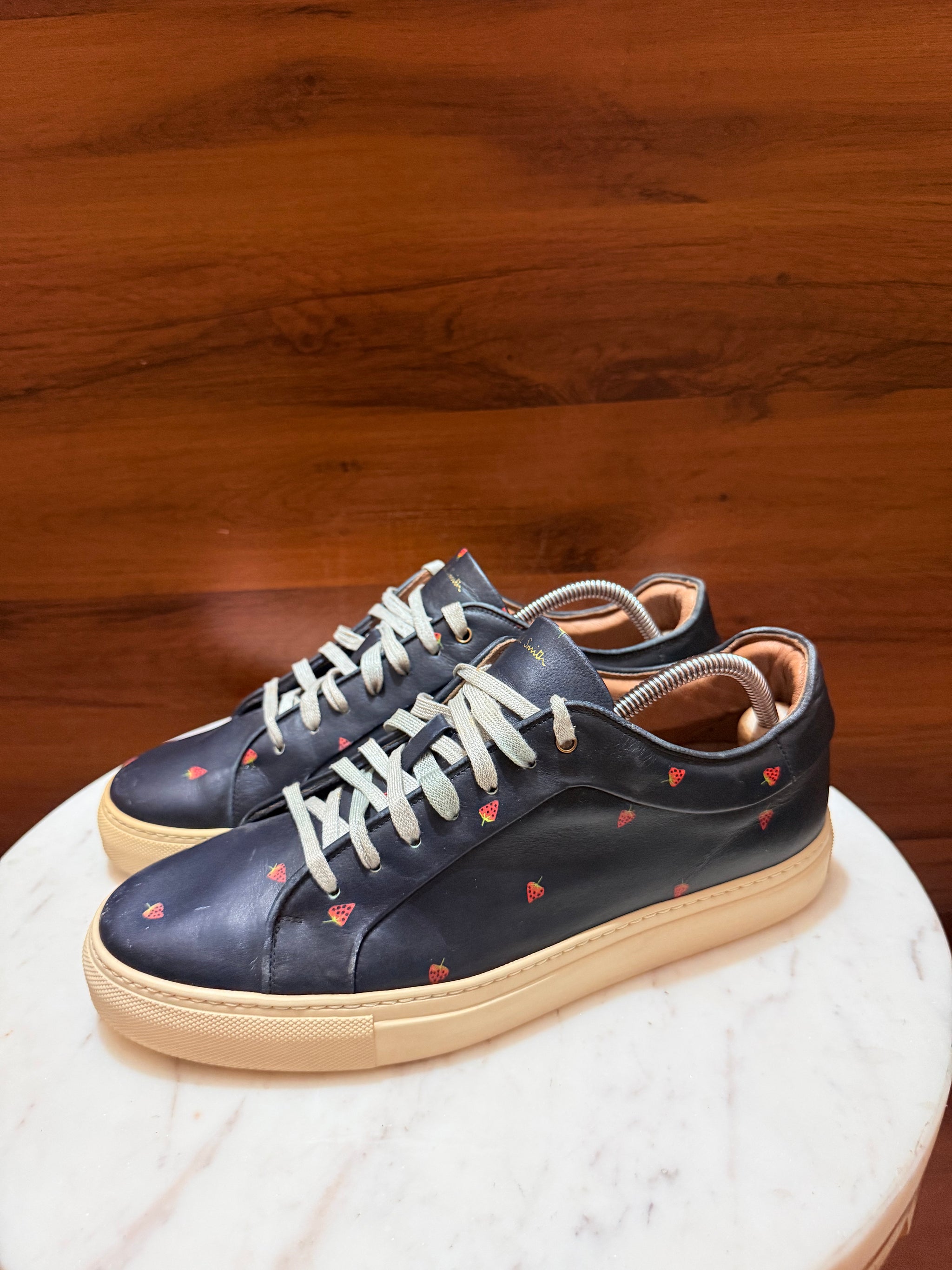 Paul Smith Basso Strawberry Print Leather Sneakers