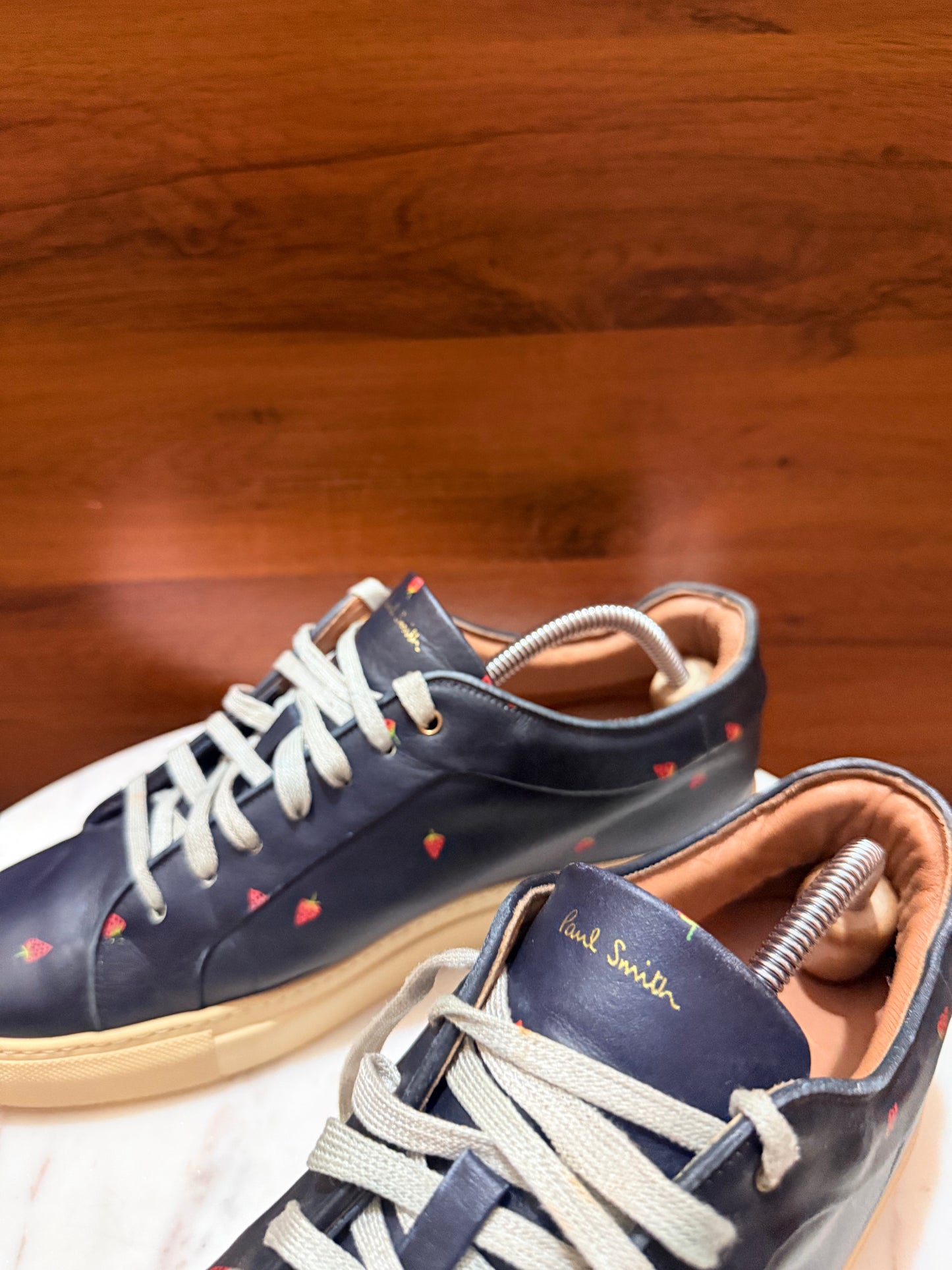 Paul Smith Basso Strawberry Print Leather Sneakers