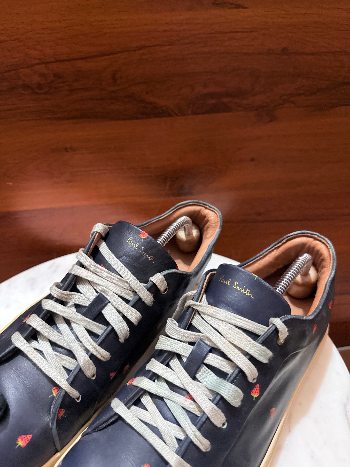 Paul Smith Basso Strawberry Print Leather Sneakers