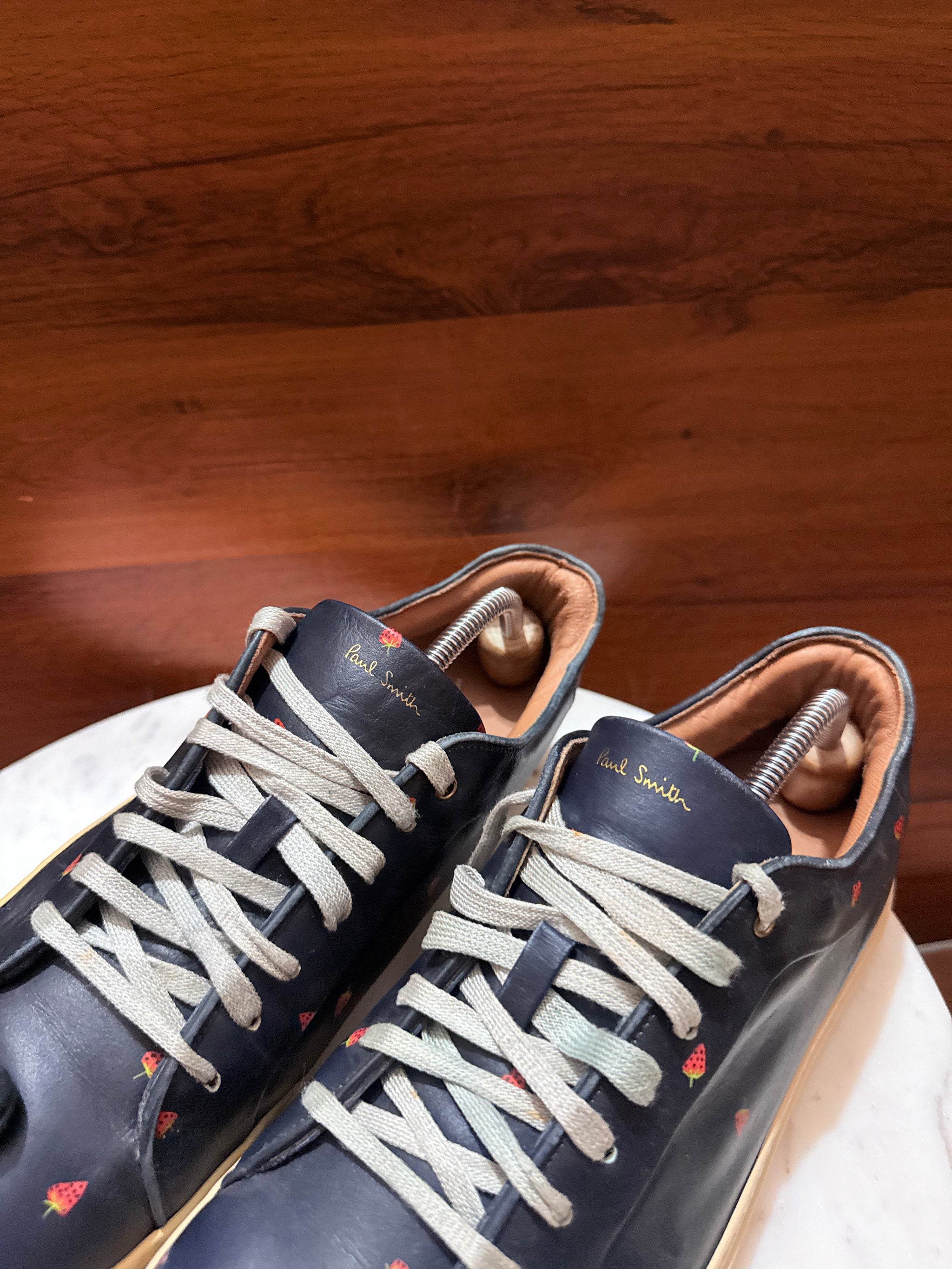 Paul Smith Basso Strawberry Print Leather Sneakers