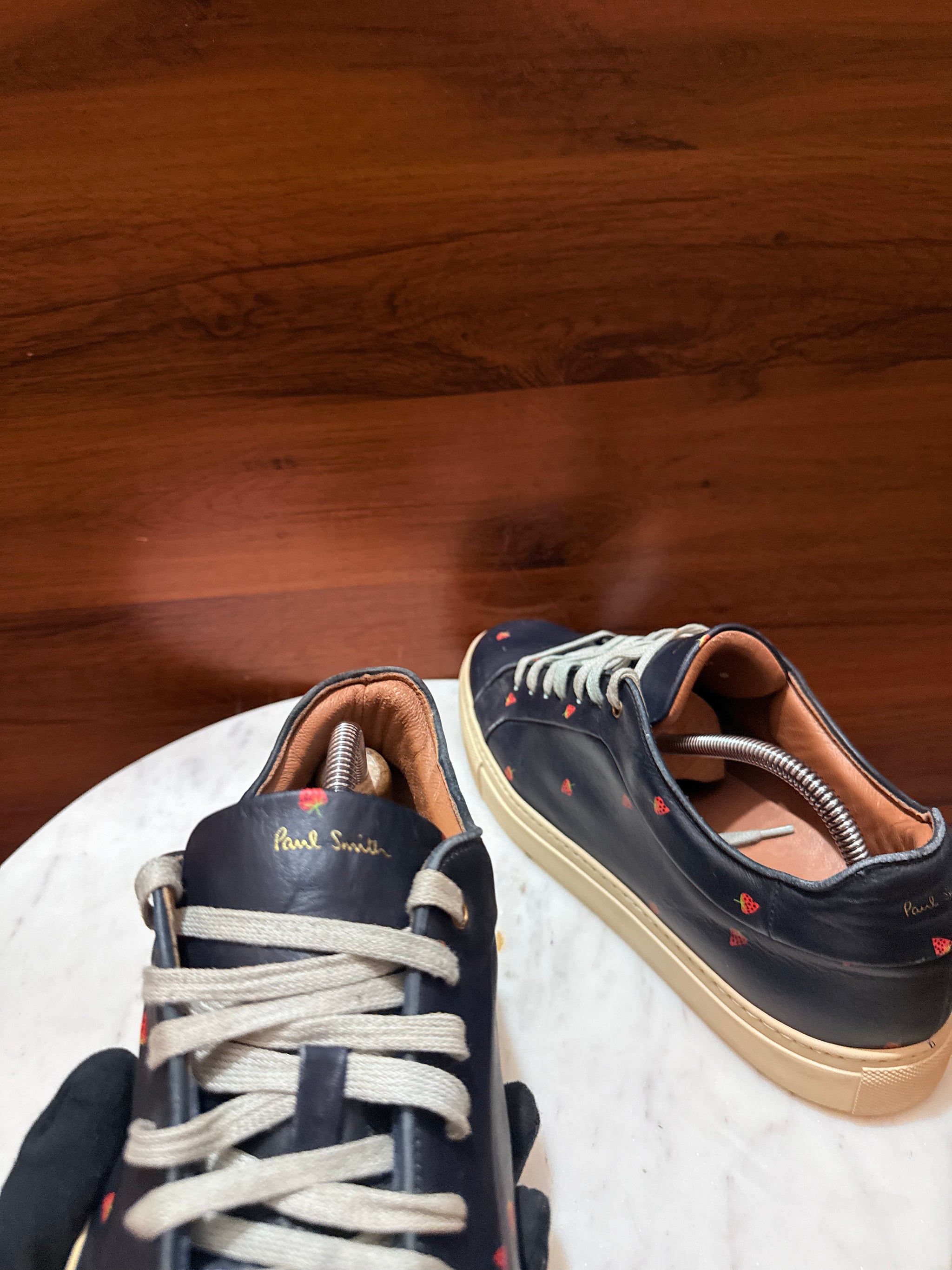Paul Smith Basso Strawberry Print Leather Sneakers