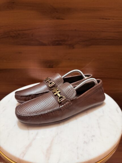 Tommy Hilfiger – Woven Panel Leather Driving Shoes