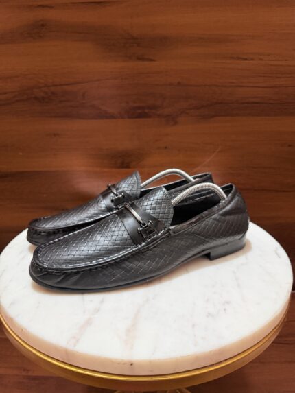 Rosso Brunello – Woven-Texture Leather Dress Loafers