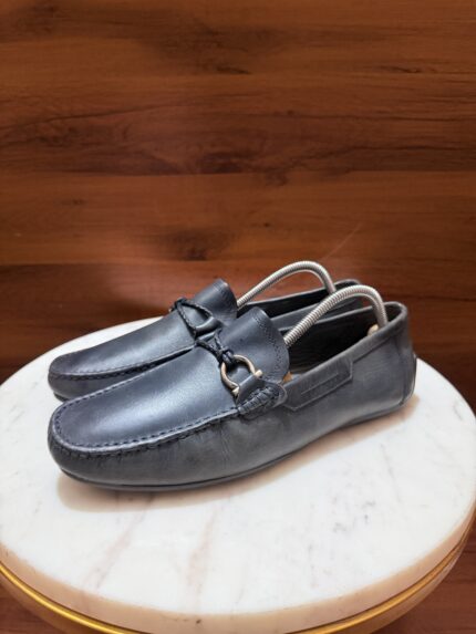 Rosso Brunello – Smooth Leather Braided-Detail Bit Driving Shoes