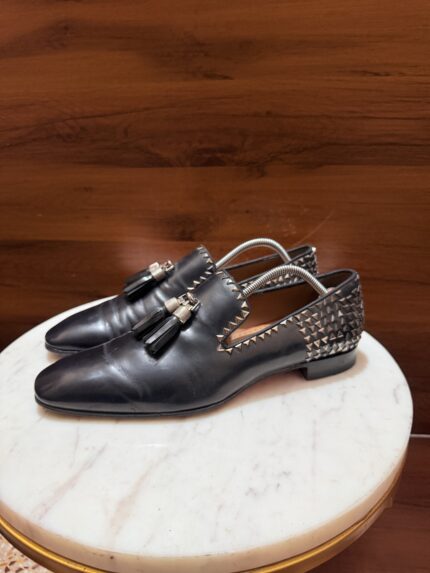 Christian Louboutin – Studded Leather Tassel Dress Loafers