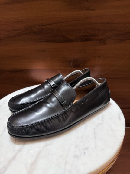 Tod's – Smooth Leather Metal Plaque Driving Shoes
