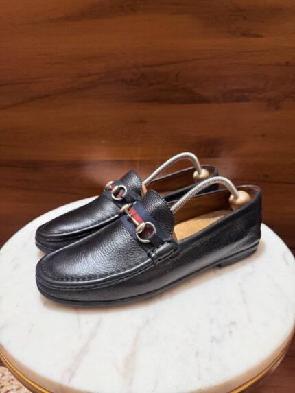 Gucci – Handcrafted Horsebit Web Leather Driving Moccasins