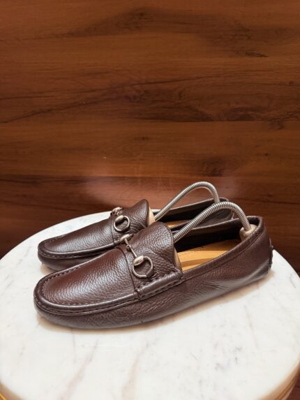 Gucci – Handcrafted Horsebit Grained Leather Driving Moccasins