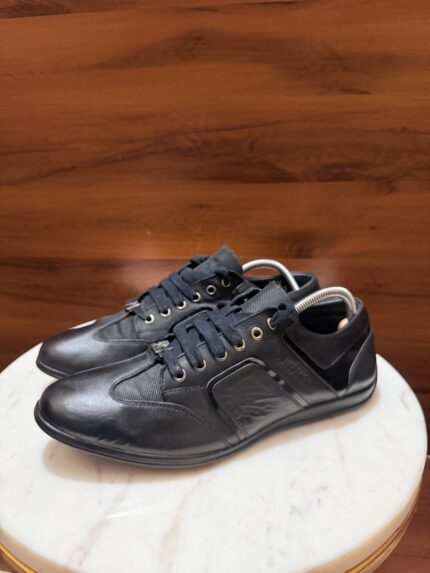 Versace Collection – Archival Mixed-Media Paneled Low-Top Sneakers