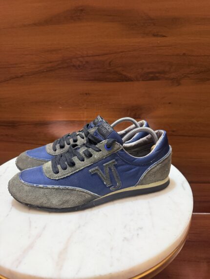 Versace Jeans – Archival VJ Monogram Mixed-Media Low-Top Sneakers